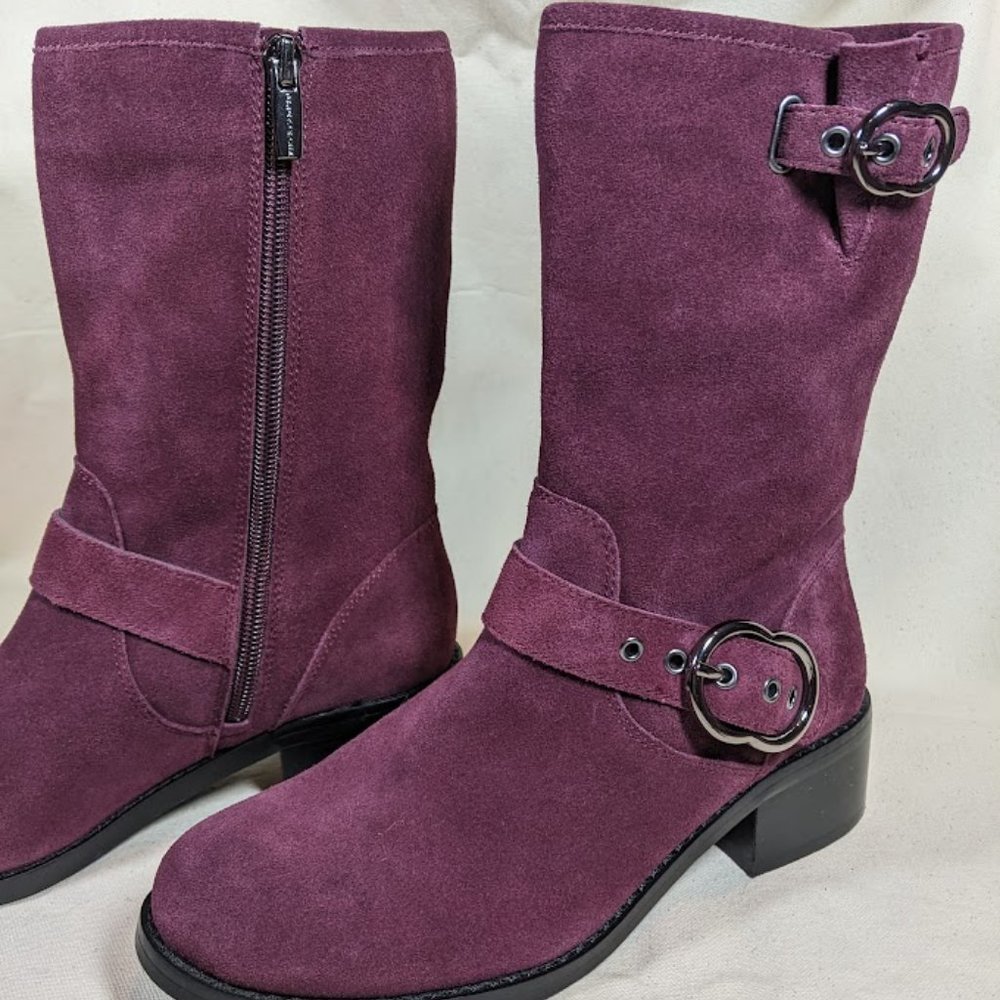 Vince Camuto Wilan purple leather boots size 7.5